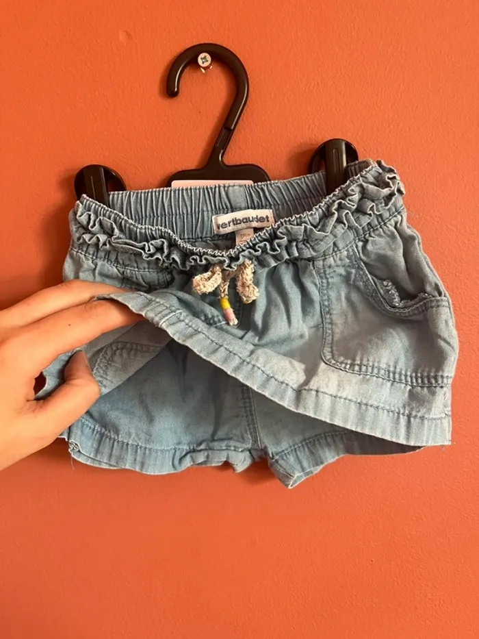 Jupe short jean léger - photo numéro 3