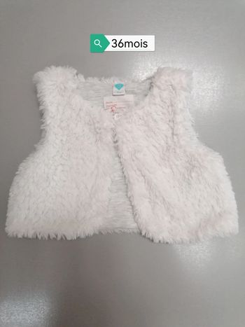 Gilet sans manche blanc 36mois Tex