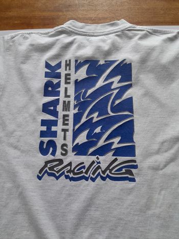 Tee shirt moto vintage shark helmets racing