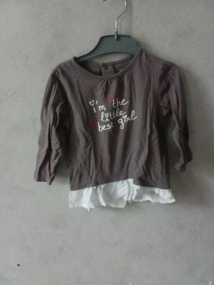 Tee shirt manche longue 12 mois kimbaloo