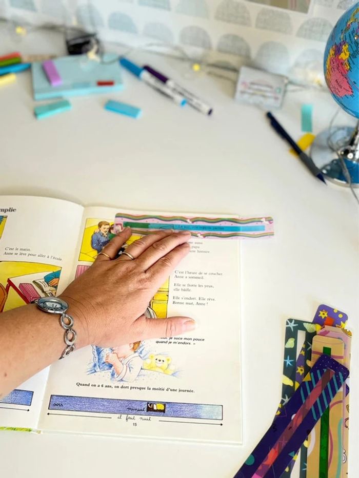 lot de 8 réglettes de lecture Accompagne votre enfant Motif Fille - photo numéro 4