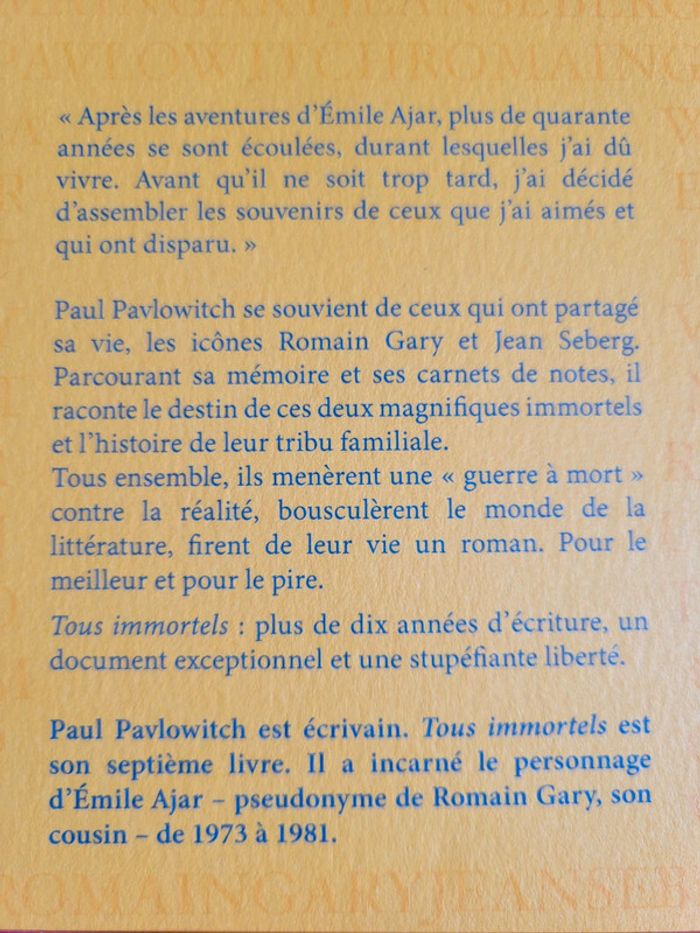 Tous immortels - Paul Pavlowitch - photo numéro 4