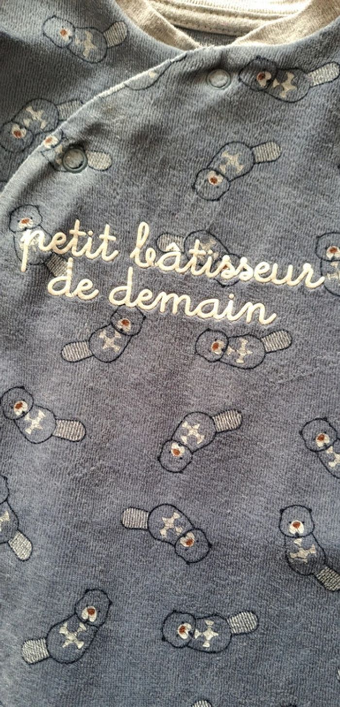 Lot de 2 grenouillères 3mois Obaïbi - photo numéro 4