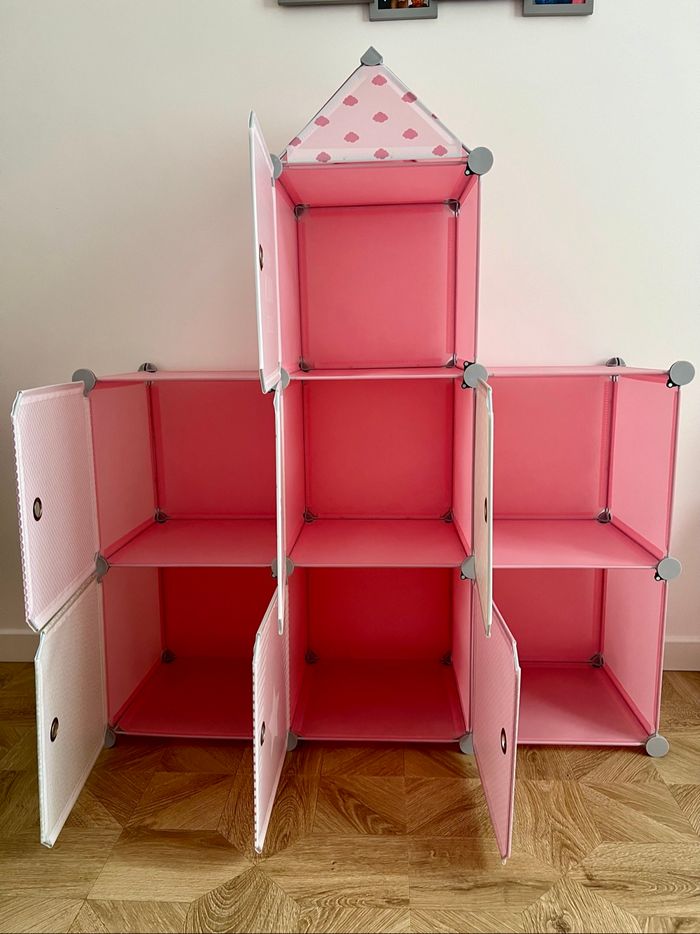 Casiers de Rangement roses chambre fille - photo numéro 2