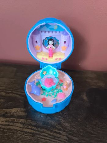 Polly pocket keepsake collection mermaid seashell bague ring case