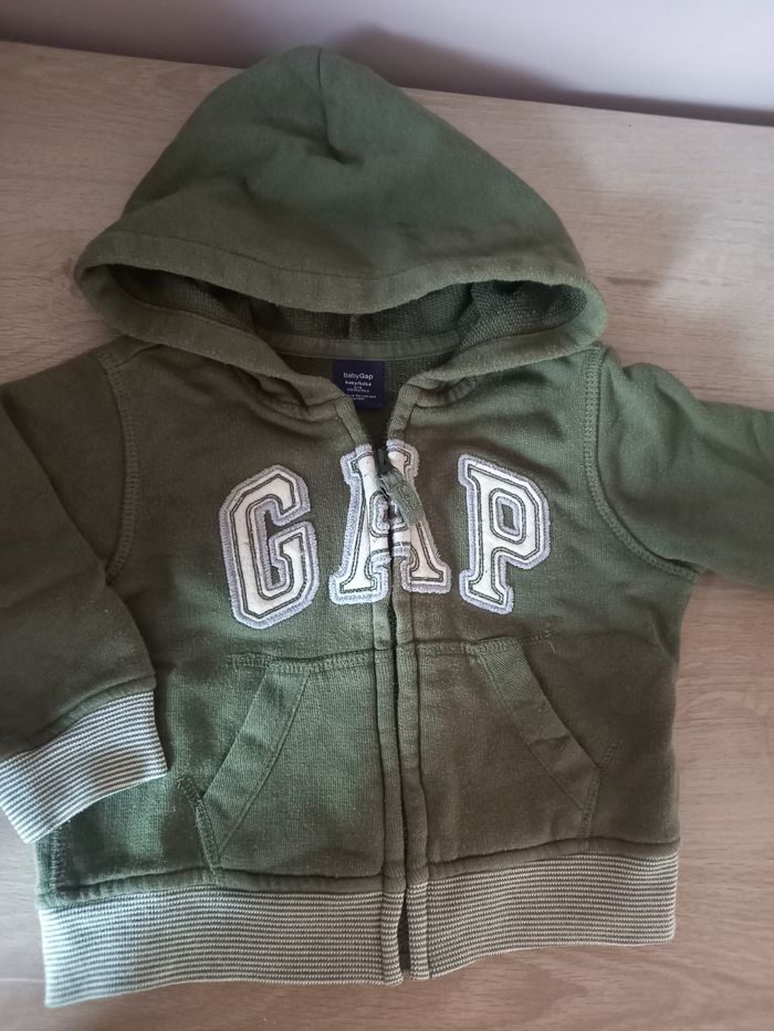 Sweat à capuche garçon 6/12 mois GAP - photo numéro 3