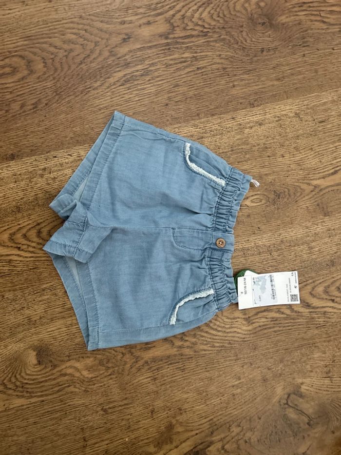Short C&A jean dentelle blanche