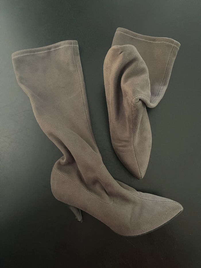 Bottes chaussettes petit talon