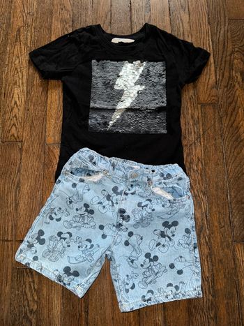 T-shirt H&M et short Zara 4 ans