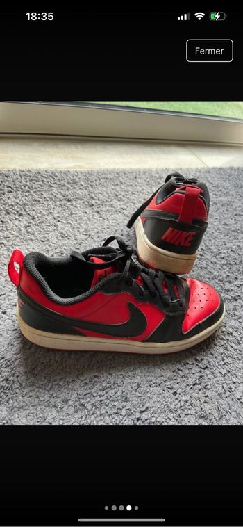 Basket Nike rouge et noire