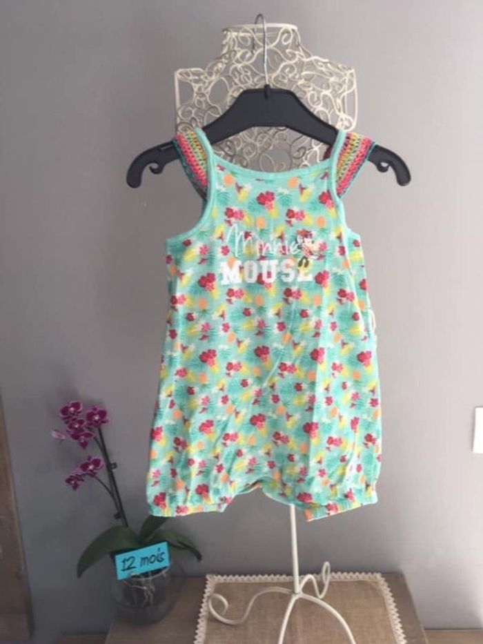 Barboteuse salopette fille 12 mois Minnie Disney