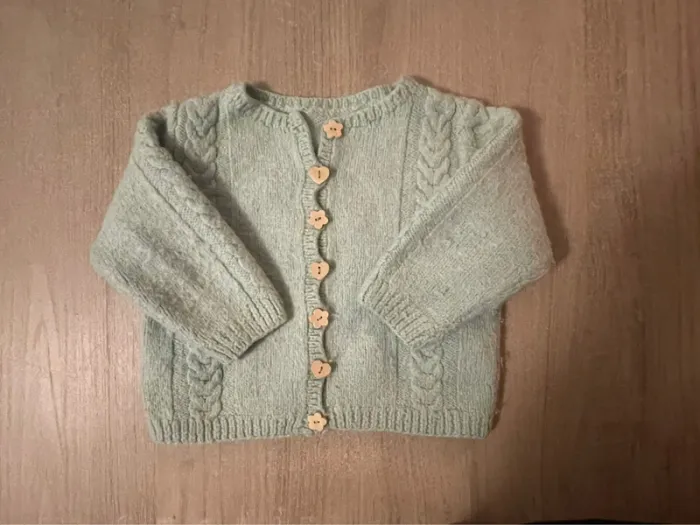 Gilet laine fait main 3-4 ans - photo numéro 3