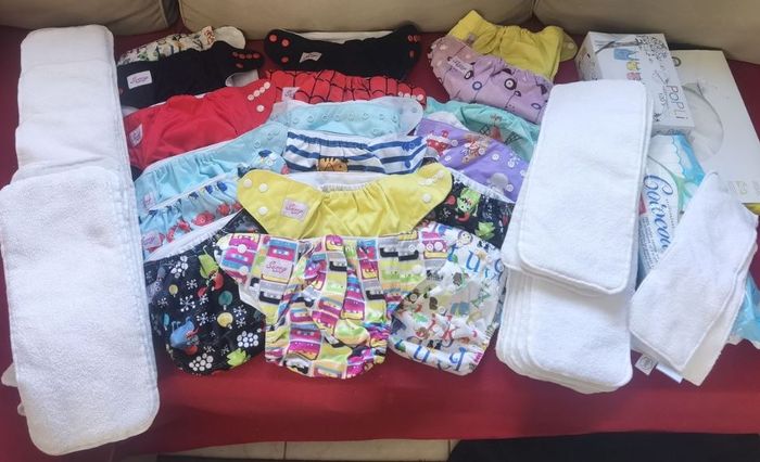 18 Couches lavables sunny pocket 4 à 15kg