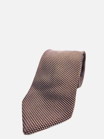 Cravate Oliver Grant, de couleur marron et blanc