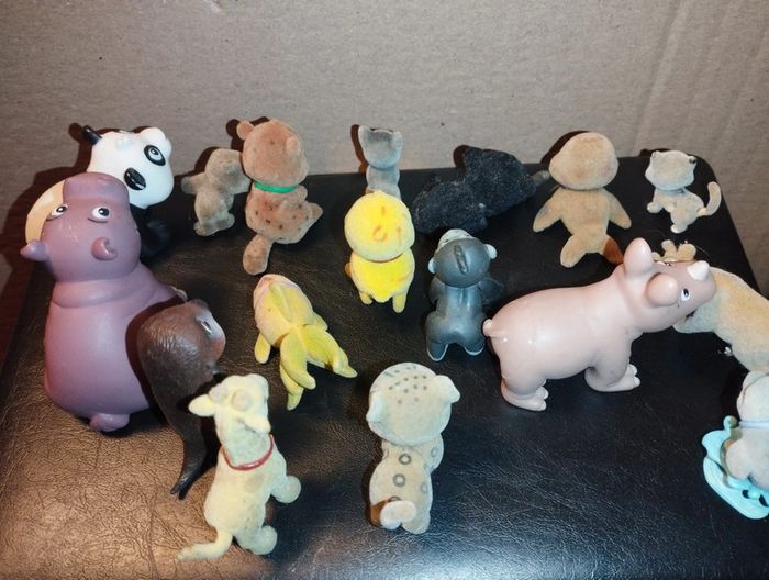 Lot de figurines d'animaux en feutrine douce et plastique - photo numéro 7