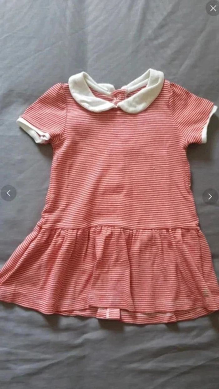 Robe été petit bateau col claudine