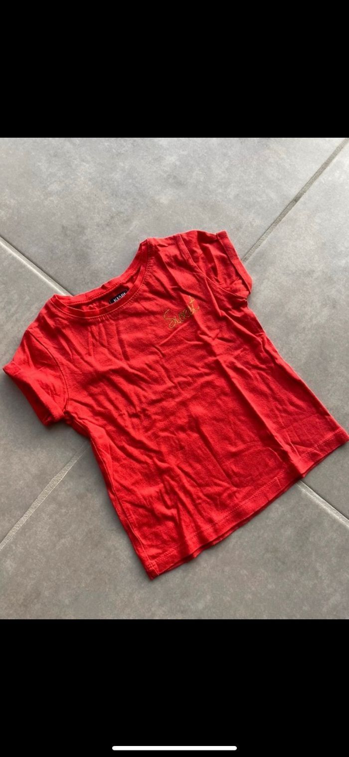 Tee shirt manches courtes 24 mois