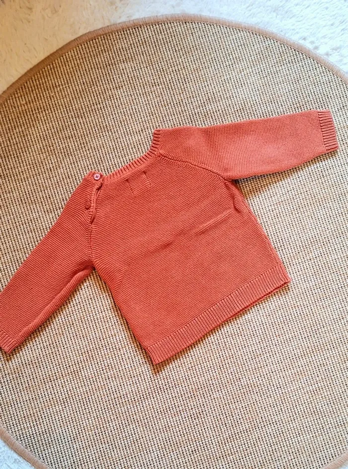 Sublime pull en maille mixte taille 12M comme neuf - photo numéro 3