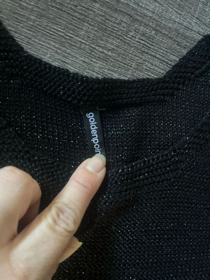 Petit haut pailletée, taille L, ouvert sur les côtés, très chic - photo numéro 4