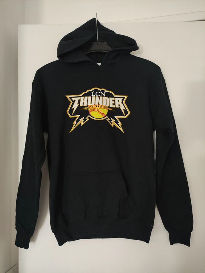 Sweat à capuche enfant, softball Vintage, taille xl