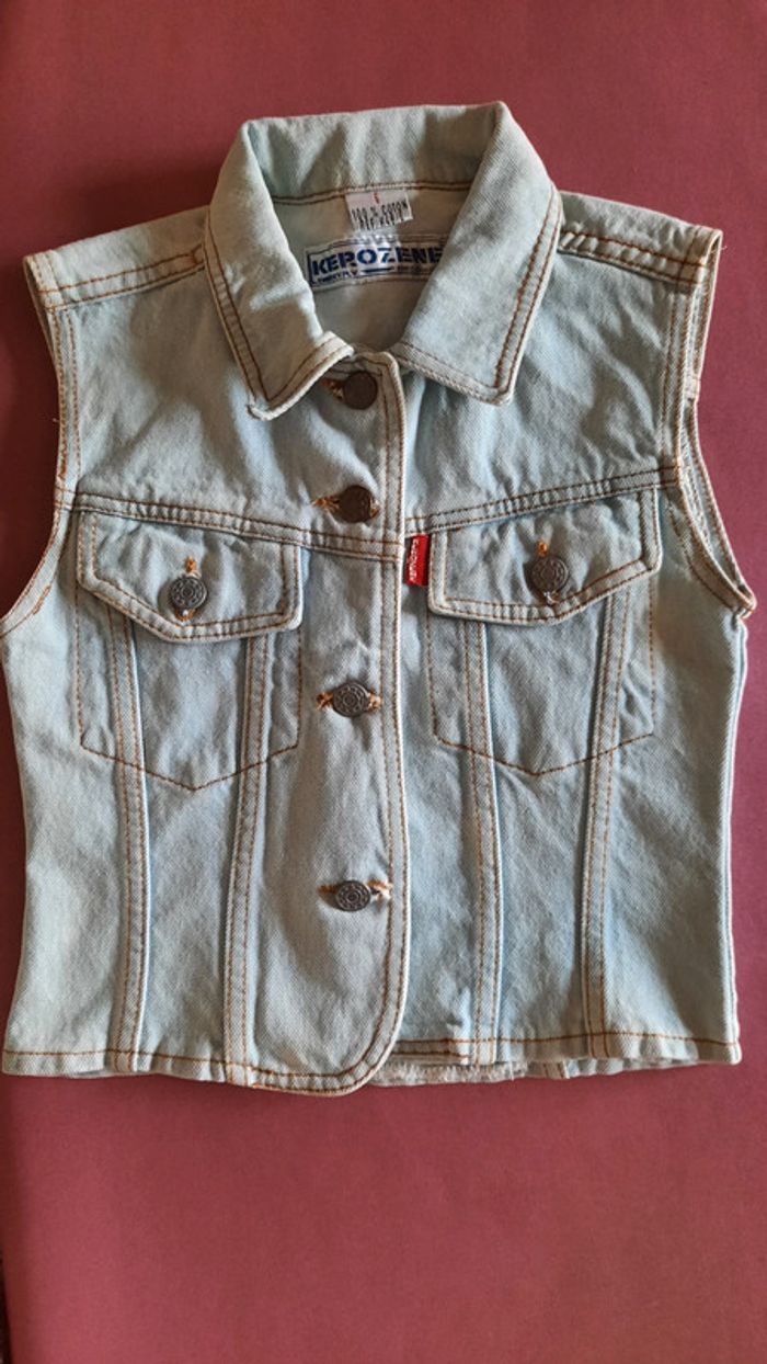 Veste en jean sans manche
