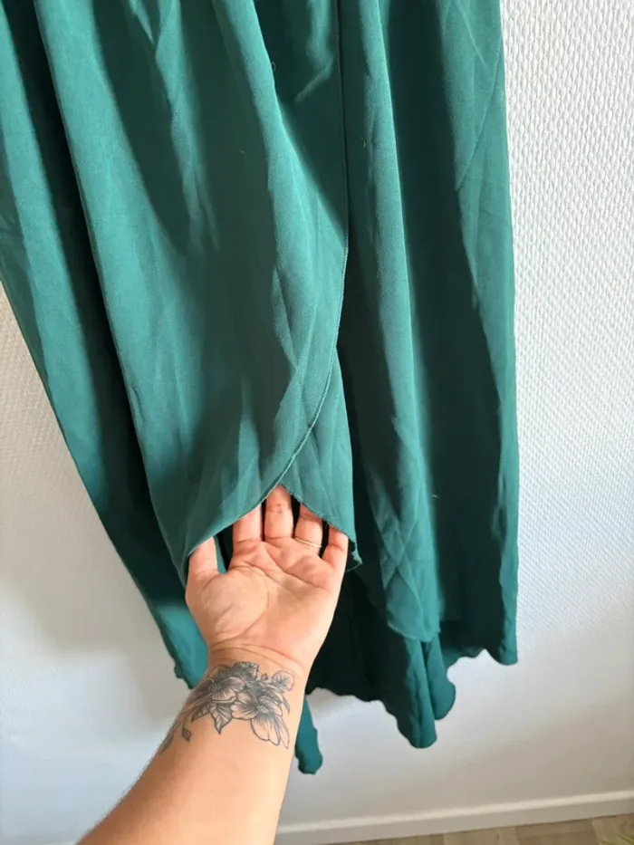 Robe longue ouverte - verte foncé - photo numéro 7