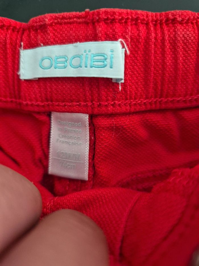 Short rouge 12 mois - photo numéro 2