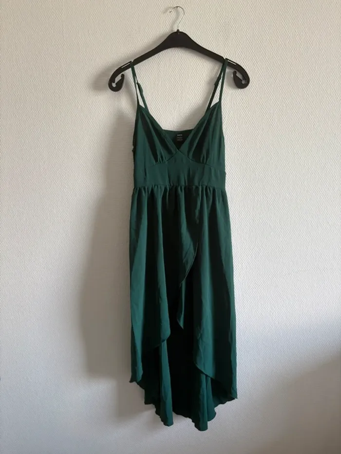 Robe longue ouverte - verte foncé