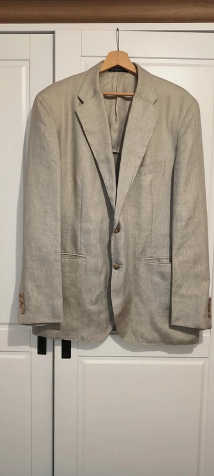 Blazer homme 100% lin polo Ralph Lauren  beige /sable - photo numéro 2
