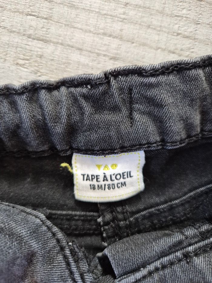 Jean noir tape à l'œil 18 mois - photo numéro 3