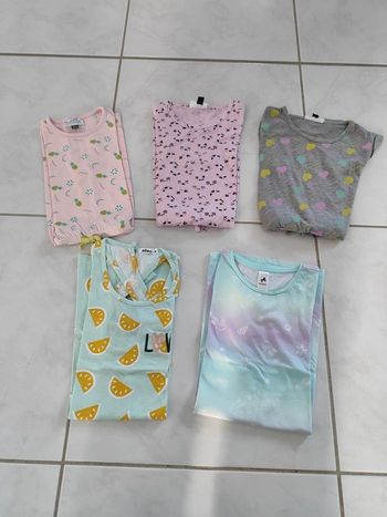 Lot de 5 chemises de nuit en 8 ans