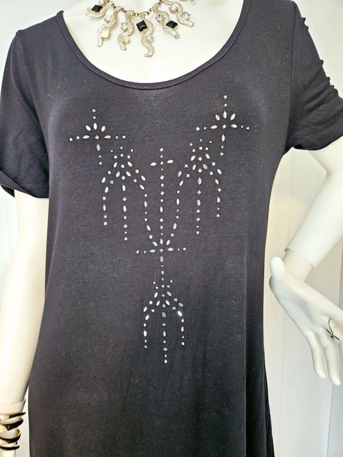 Robe Noir strass Chaize taille 46 - photo numéro 6