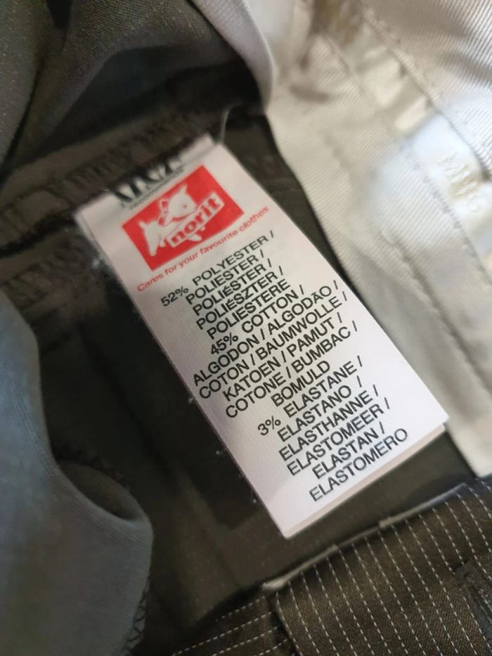 Pantalon huilé femme Mango T38 long 94cm marron rayé beige - photo numéro 6