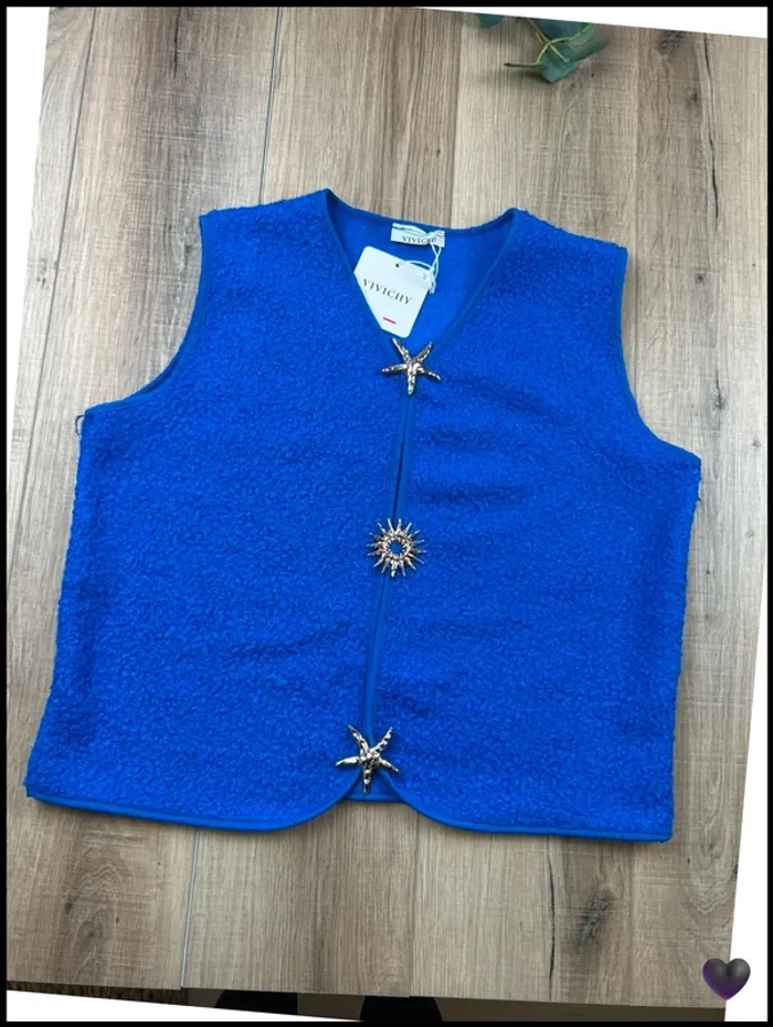 top femme gilet femme bleu roi neuf veste sans manches taille M taille L taille XL