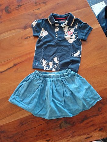 Ensemble Polo Catimini et jupe storystelling 2 ans