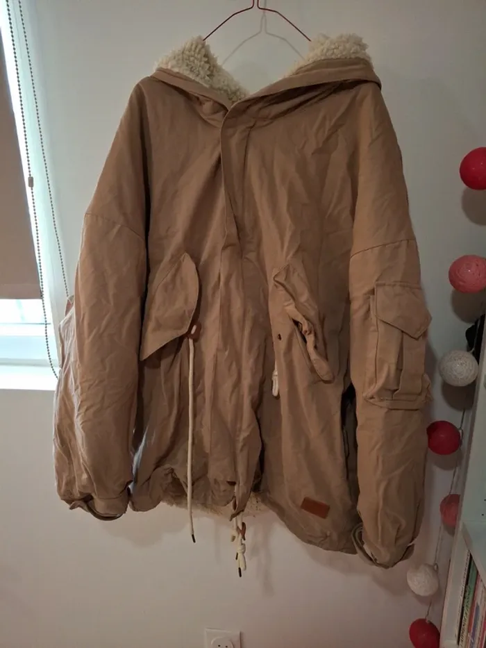Manteau beige foncé TL Zara