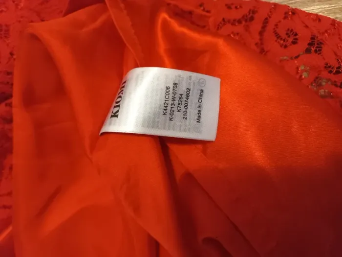 Robe dentelle rouge kiomi taille S - photo numéro 5