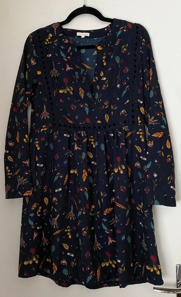 Robe Imprimée Avec Broderie Taille S