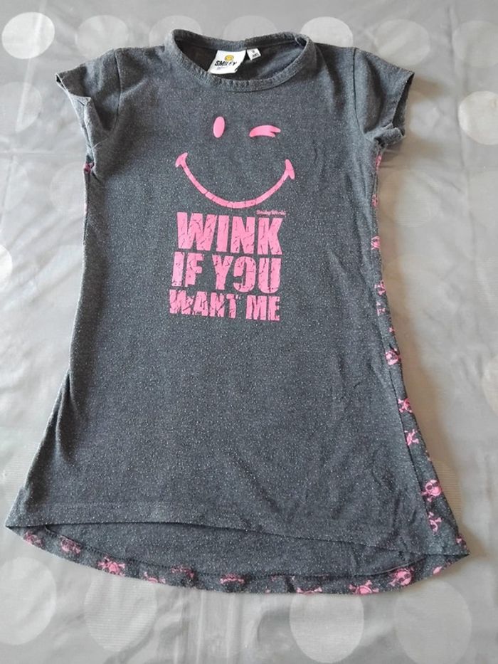 Tee shirt smiley 8 ans