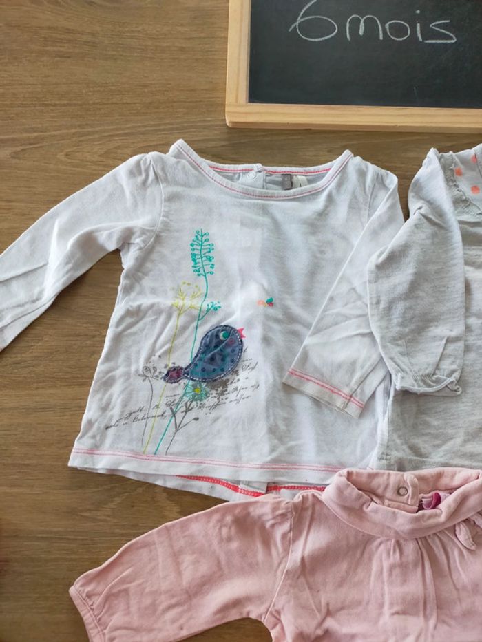 T shirts manches longues taille 6mois - photo numéro 2