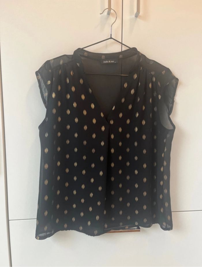 Blouse noir et doré Stand Privé