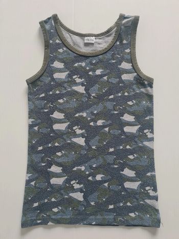 Débardeur militaire bleu, kaki et gris garçon 5 ans