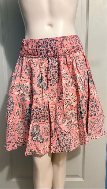 Jupe fluide à fleurs H&M – Taille XS – Rose pâle – 100% coton