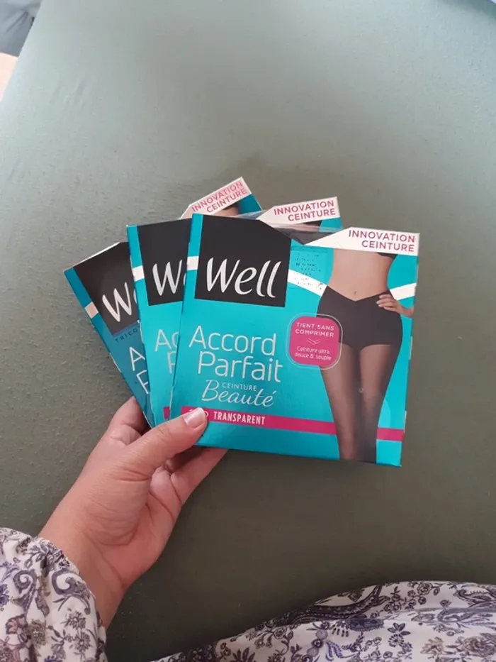 Lot 3 collant WELL accord parfait noir, taille 4 - photo numéro 2