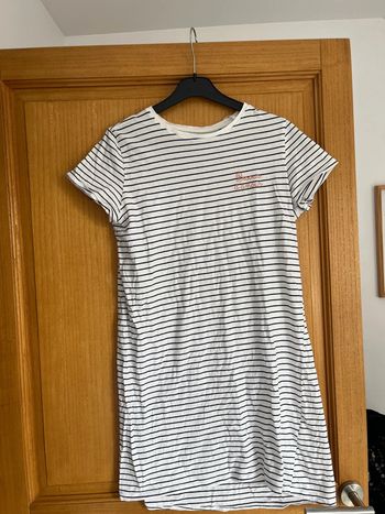Robe de nuit grossesse motif marinière M
