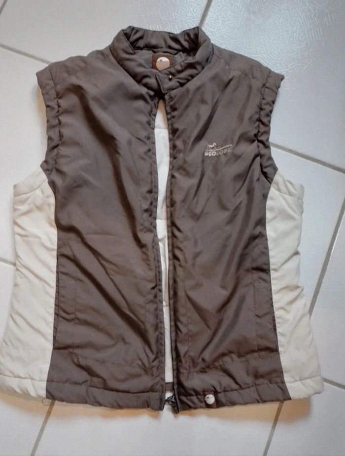 Veste sans manches femme brune et beige Geologic - photo numéro 8