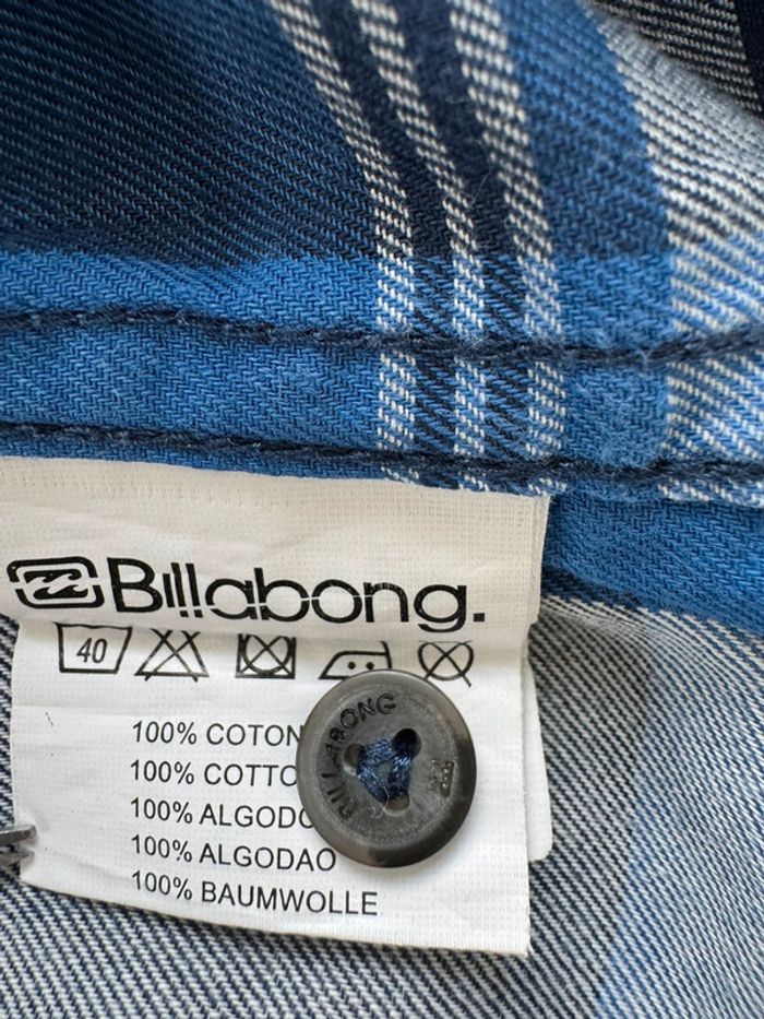 Billabong - Chemise bleue à carreaux manches longues 12 ans - photo numéro 6