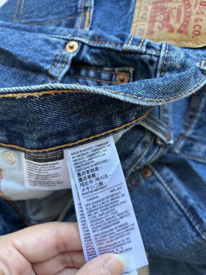 Jean Levi’s 505 3XL/56 L29 homme grande taille Mexico bleu brut taille haute relaxed fit droit - photo numéro 8