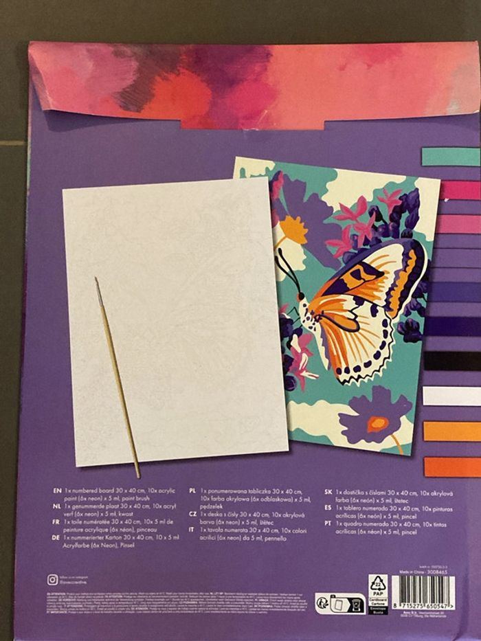 Peinture par numéro papillon - photo numéro 2