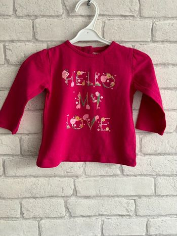 Tee shirt manches longue gémo taille 12 mois